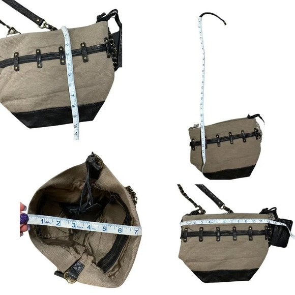 NEW Joe's Jeans bucket purse beachy summer army khaki black crossbody bag boho - Picture 8 of 10